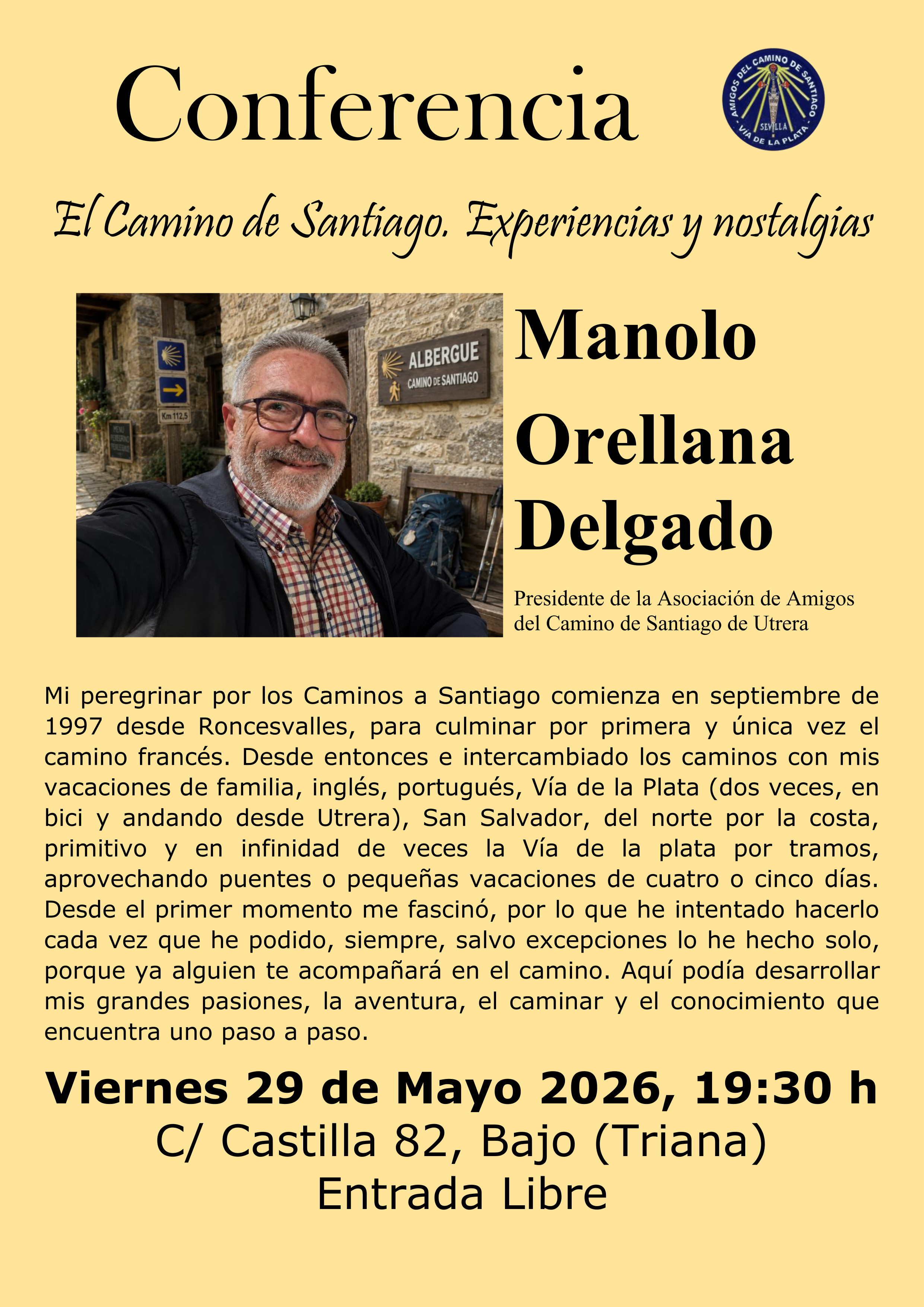 Charla-conferencia: "El Camino de Santiago. Experiencias y nostalgias"